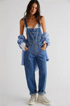 Amélie Laurent | Denim Utility Overalls with Relaxed Fit Comfort For Women