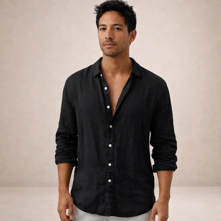 Ethan Bennett | Linen Button-Down Shirt For Men