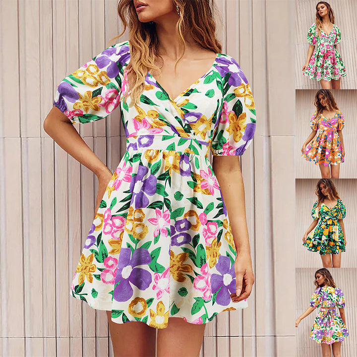 Lucy Parker | Floral V-Neck Summer Dress For Women
