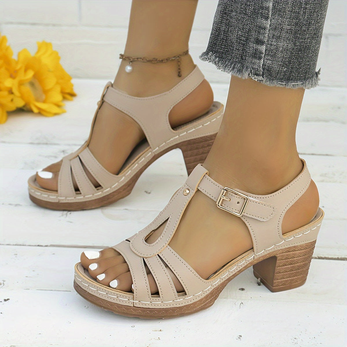 Sierra | Women’s Classic Buckle Sandals with Cushioned Footbed