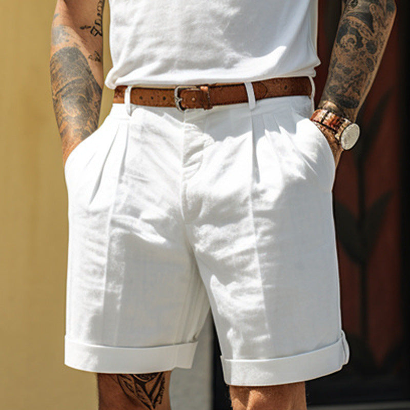 Corey Ashworth | Linen Blend Shorts For Men