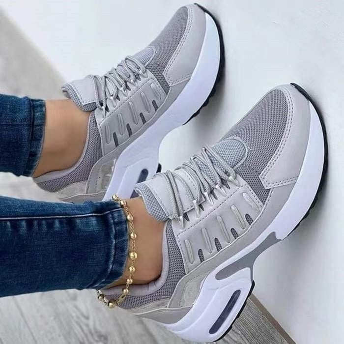 Thea | Women’s Air Cushion Sneakers with Lace-Up Platform