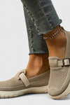 Scout | Women's Knit Slip-On Loafers Buckle Strap Casual