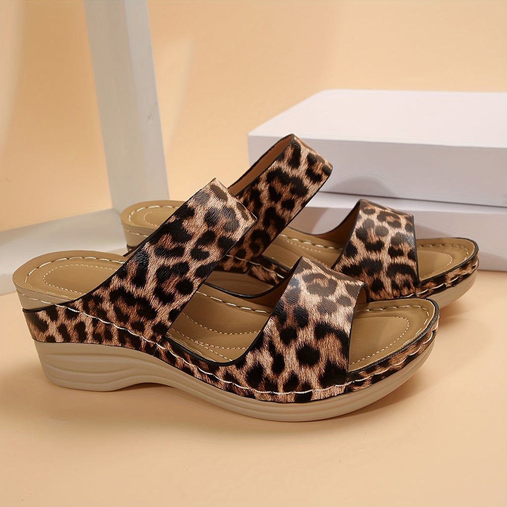 Sahara | Women’s Leopard Print Sandals with Cushioned Insole