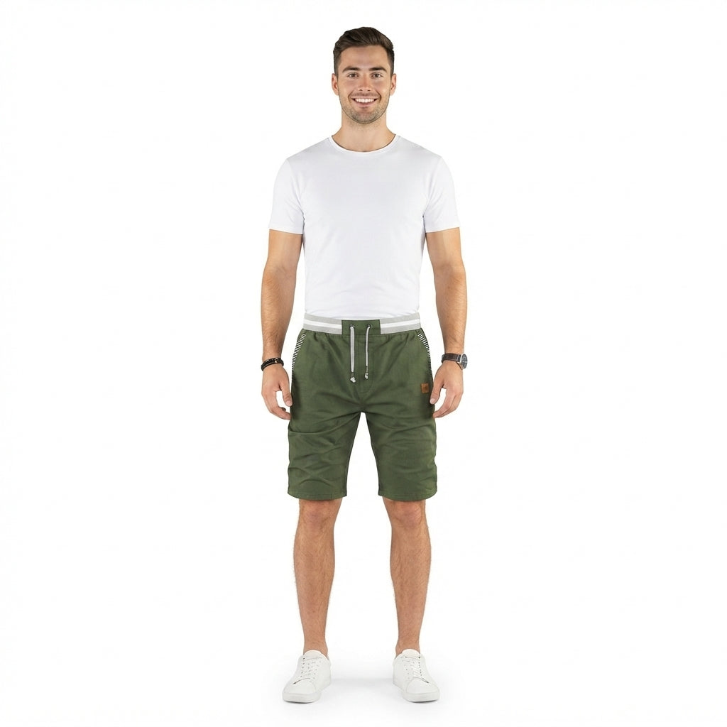 Callan Ashby | Cotton Cargo Cropped Shorts For Men