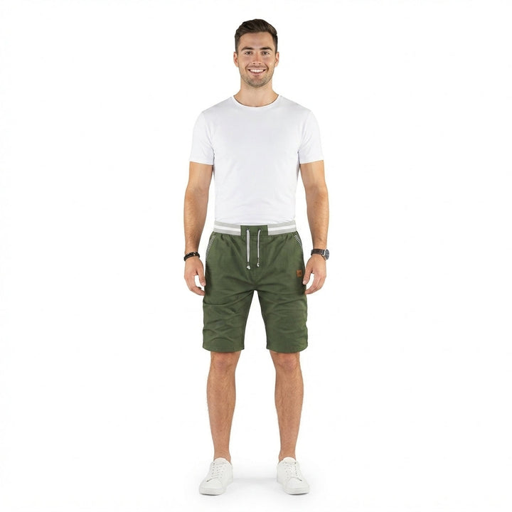 Callan Ashby | Cotton Cargo Cropped Shorts For Men