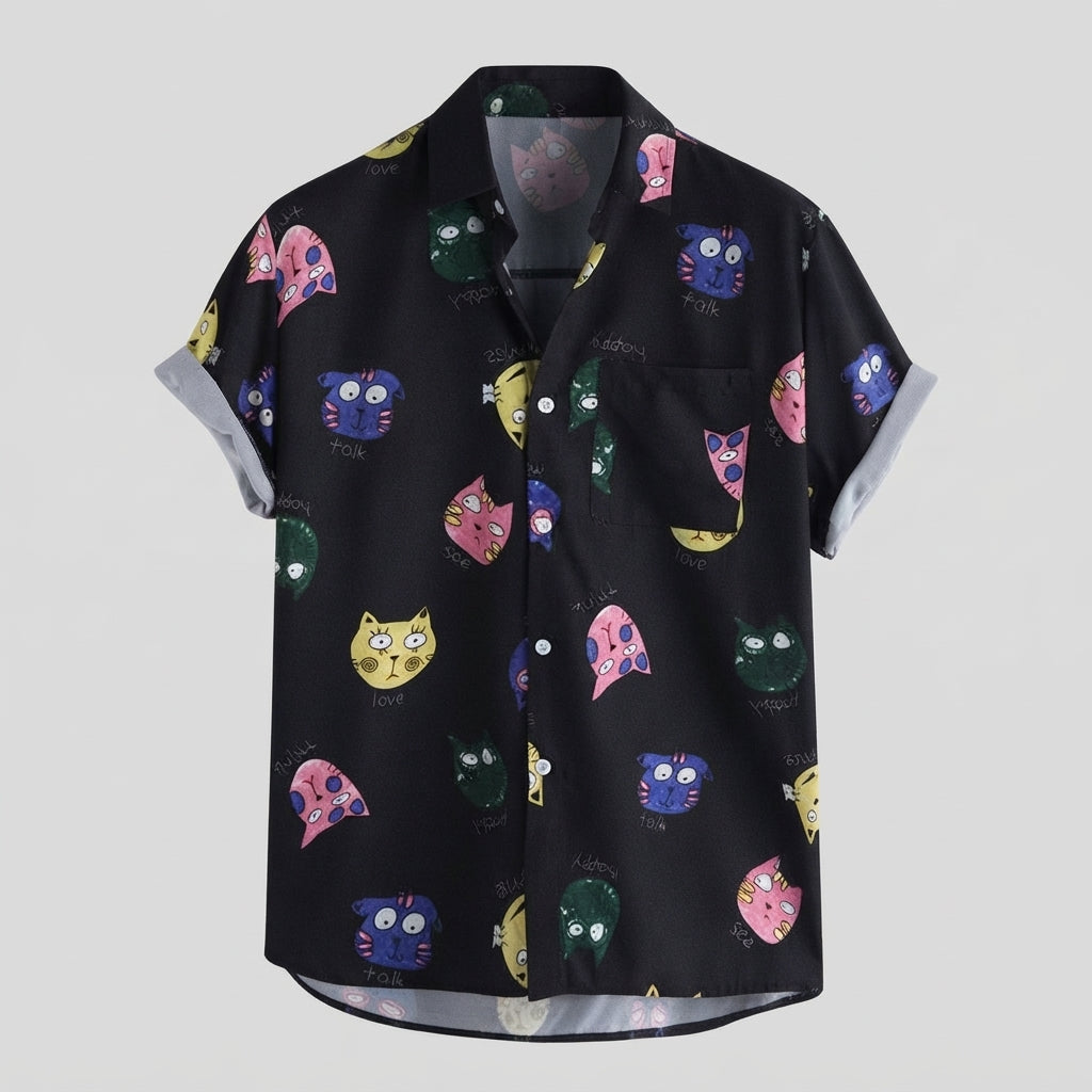 Callum Stewart | Printed Short Sleeve Shirt For Men