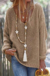 Camilla | Women's V Neck Long Sleeve Knit Sweater