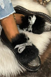 Cassandra | Women's Crystal Bow Loafers