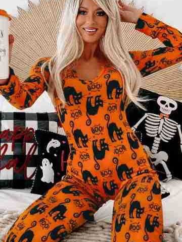 Black Cat Society | Black Cat Halloween Jumpsuit For Women
