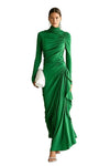 Imogen Wright | High-Neck Draped Maxi Dress For Women
