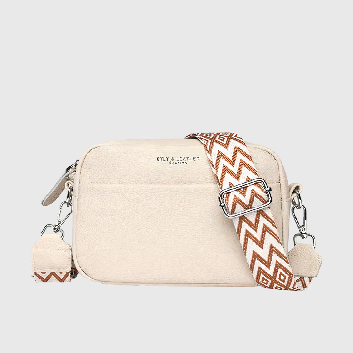 Giulia | Women’s Leather Shoulder Bag with Wide Strap