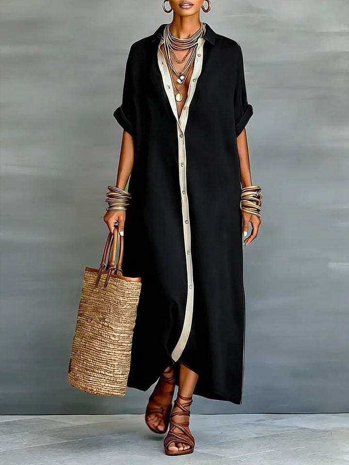 Elise Turner | Relaxed Lapel Maxi Dress For Women