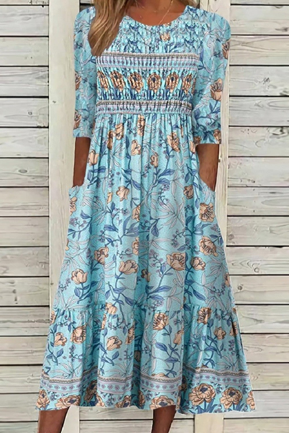 Adrienne™ | Flowing Petal Dress with Tummy Coverage