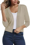 Celestine | Women's Open Front 3/4 Sleeve Cardigan