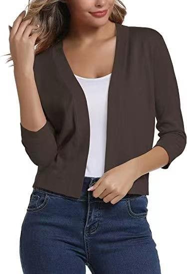 Celestine | Women’s Open Front Cardigan with 3/4 Sleeve