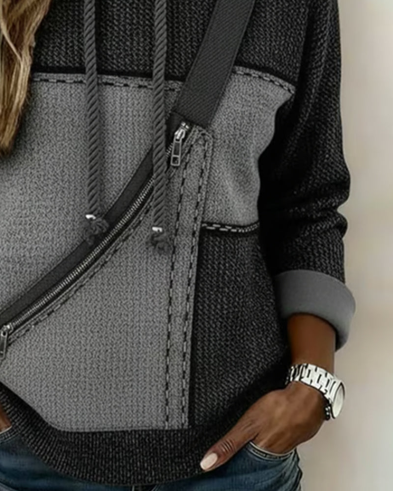 Celestine | Women’s Relaxed Pullover Hoodie with Colour Block