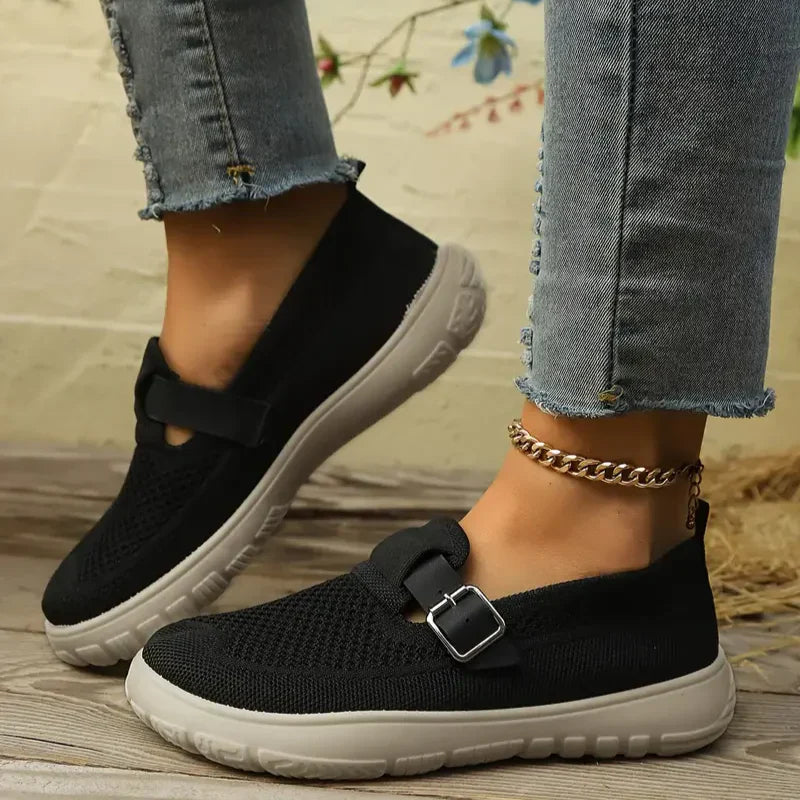 Celestria | Women's Mesh Walking Sandals with Buckle Closure