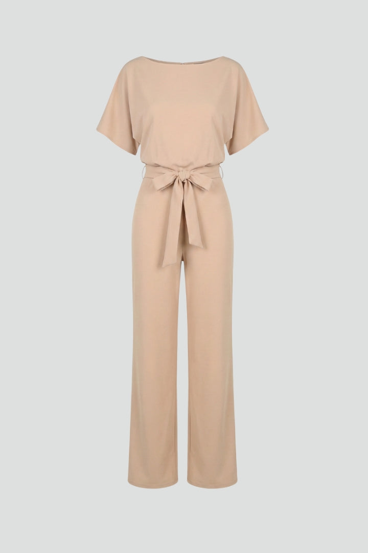 Celina | Women’s Wide Leg Jumpsuit with Belt Tie