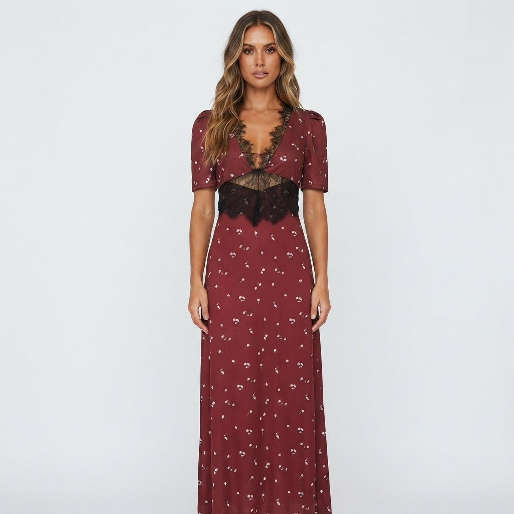 Charlotte Evans | Lace Trim Maxi Dress For Women