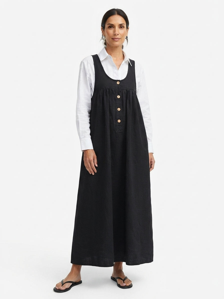 Charlotte Mitchell | Casual Maxi Dress With Button Detail For Women