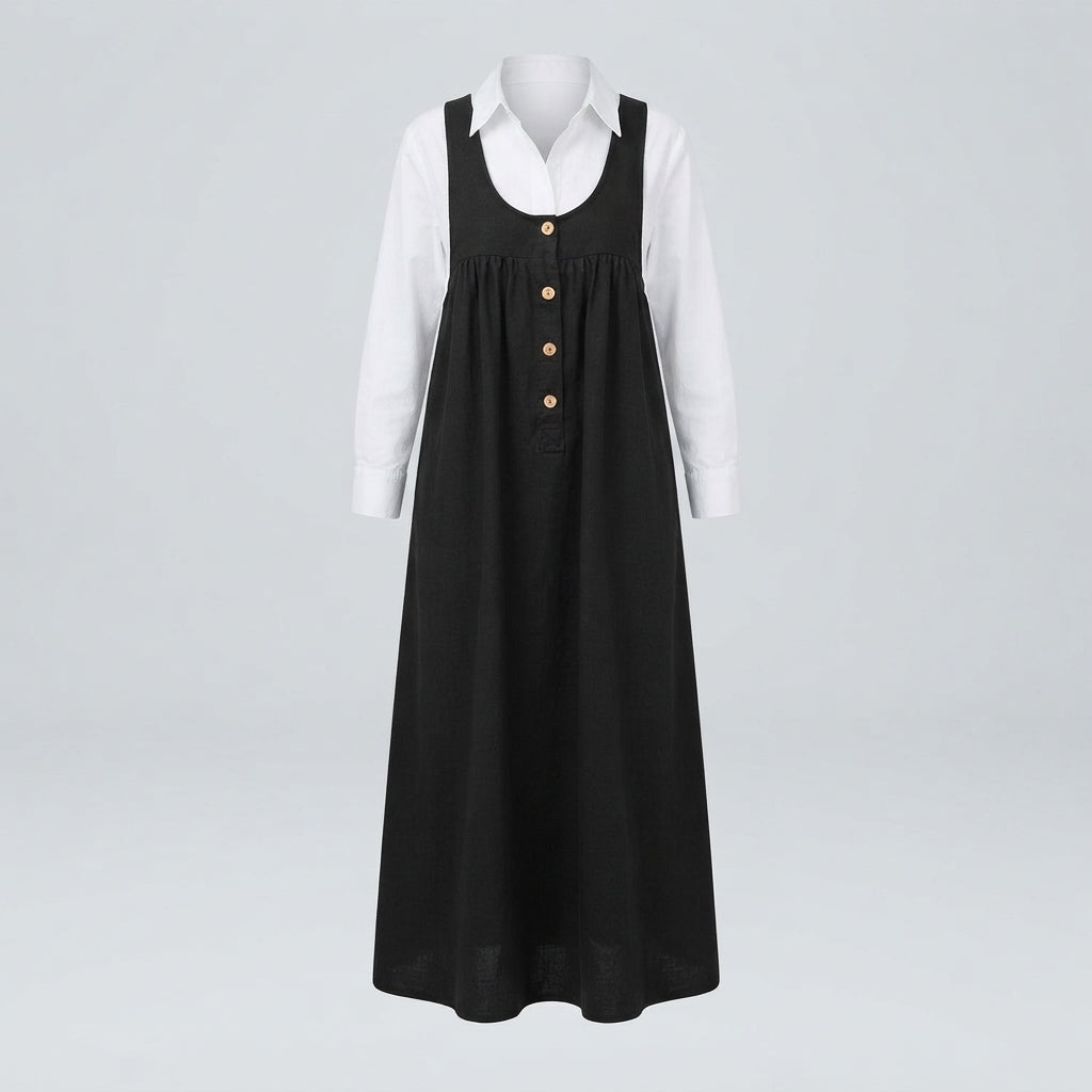 Charlotte Mitchell | Casual Maxi Dress With Button Detail For Women