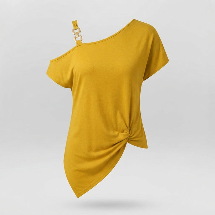 Chloe Bennett | Off-Shoulder Asymmetric Top For Women
