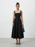 Chloe Harrington | Elegant Black Midi Formal Dress For Women