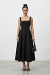 Chloe Harrington | Elegant Black Midi Formal Dress For Women