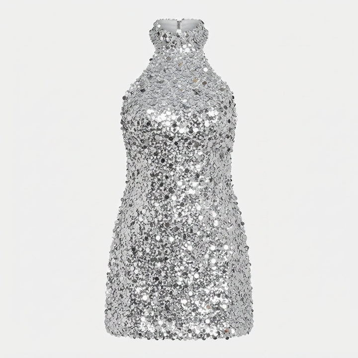 Chloe Parker | Sequined Halter Cocktail Dress For Women
