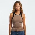 Chloe White | Ribbed Sleeveless Tank Top For Women