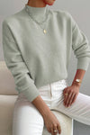 Cleo | Women's Mock Turtleneck Long Sleeve Sweater