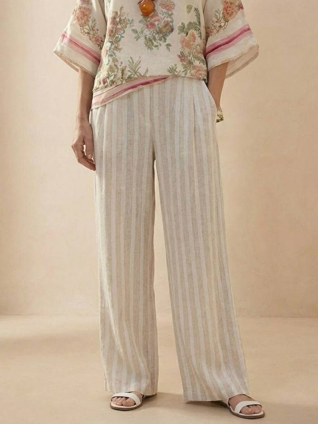 Alma | Women’s Embroidered Two-Piece Set with Floral Trim