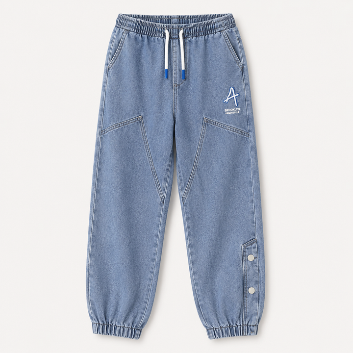 Cody Marsh | Denim Jogger Jeans With Elastic Waist For Men