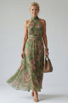Cordova | Women's Floral Halter Neck Midi Dress