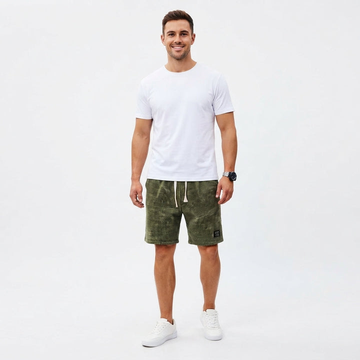 Corey Whitworth | Waffle-Knit Casual Shorts For Men