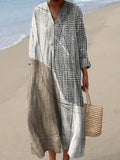 Zoe | Women’s Patchwork Maxi Dress with Flowing Silhouette