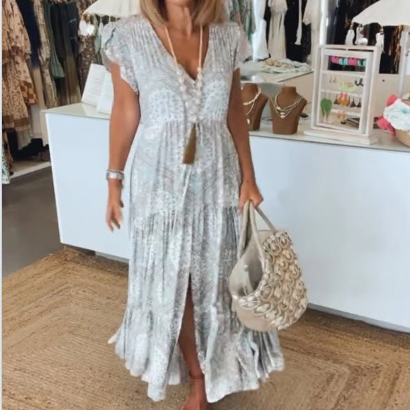 Charlotte | Women’s Elegant V-Neck Dress with Smoothing Fit