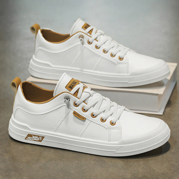 Nathaniel Cross | Classic Black Leather Sneakers For Men