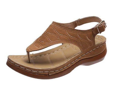 Orla Delaney | Two-Tone Leather Roman Sandals For Women