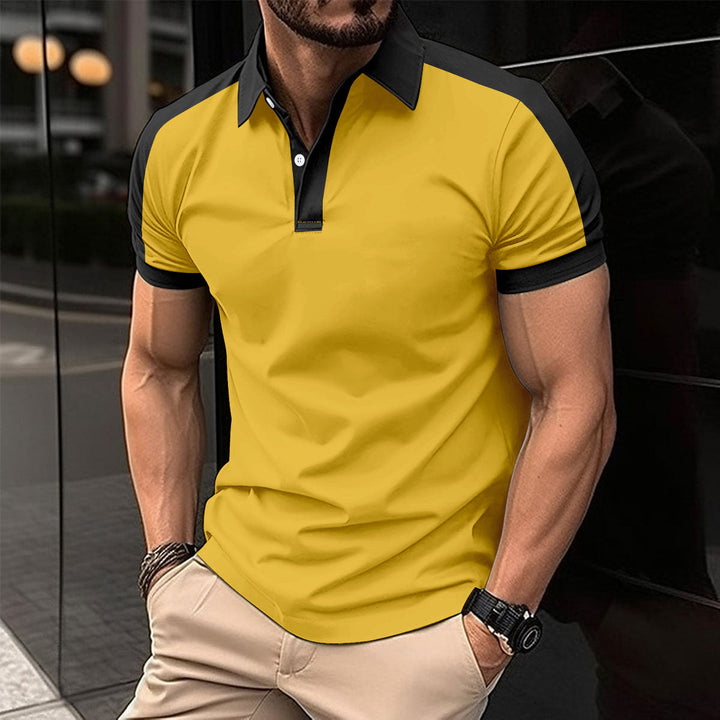 Lincoln Sherwood | Colorblock Short Sleeve Polo Shirt For Men