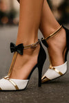 Dahlia | Women's Bow Ankle Strap Stiletto Heels