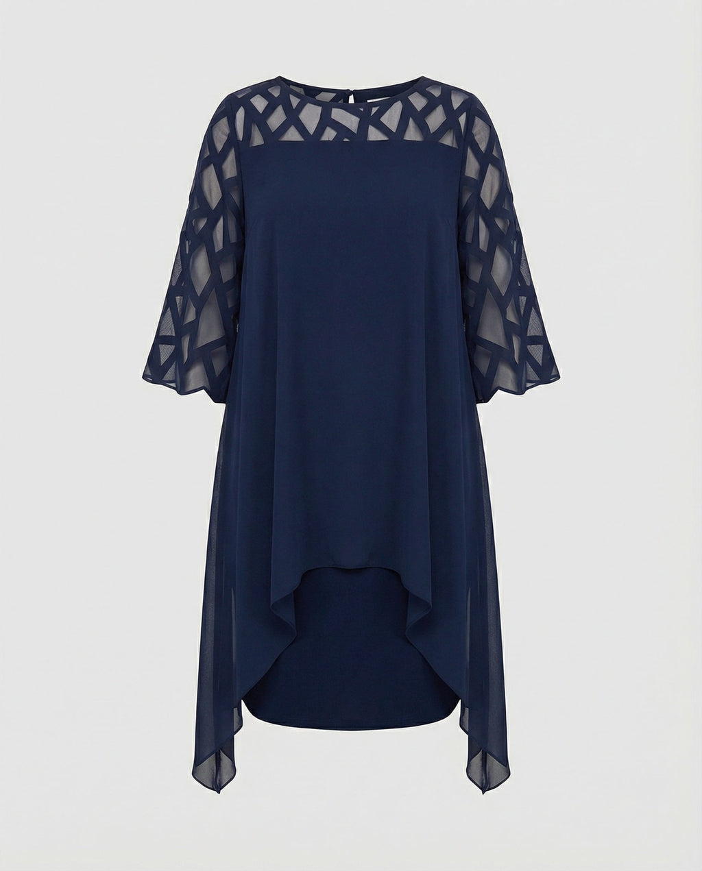 Ava Harrington | Mesh Sleeve Cape Mini Dress For Women