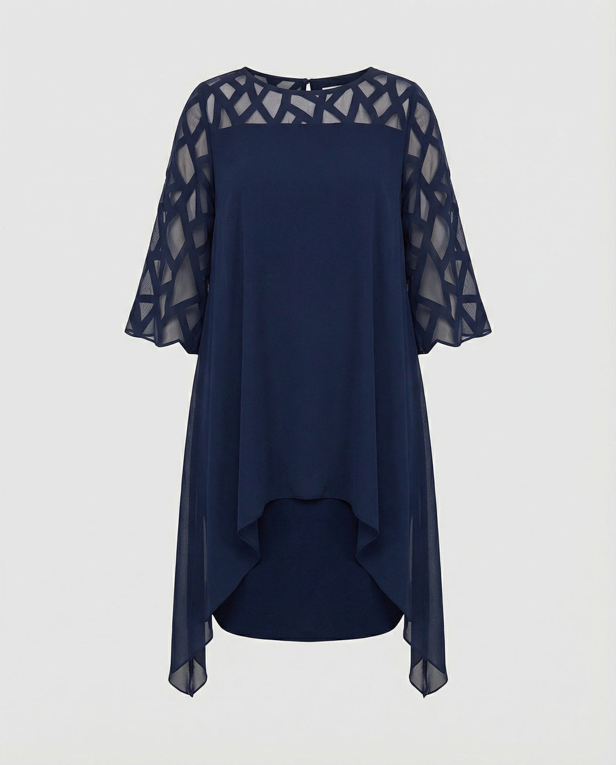 Ava Harrington | Mesh Sleeve Cape Mini Dress For Women