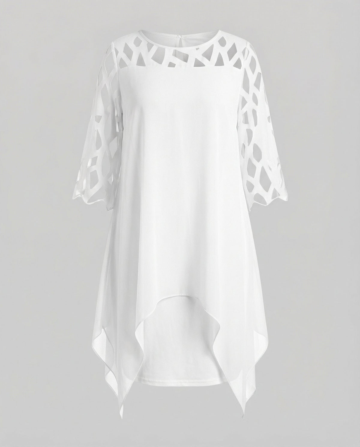 Ava Harrington | Mesh Sleeve Cape Mini Dress For Women