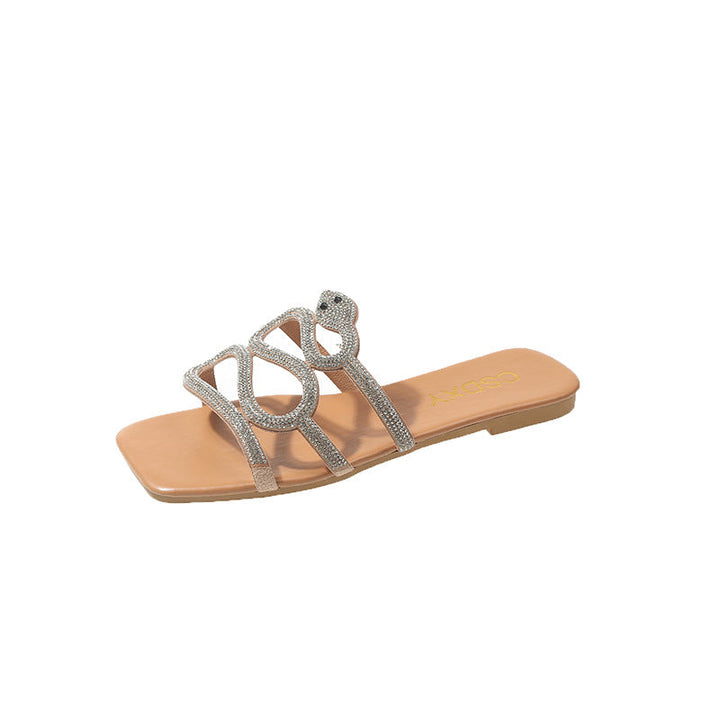 Aoife Kennedy | Diamante Snake Slippers For Women