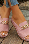 Romy™ | Gold-Link Slide Sandals