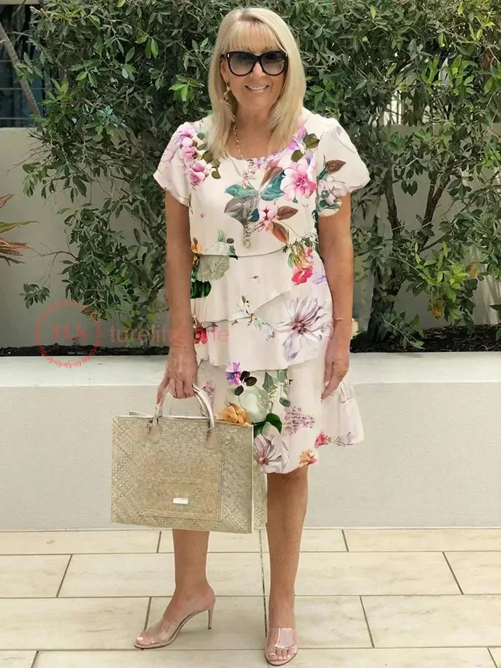 Phoebe | Women’s Bloom Ruffle Dress with Layered Skirt