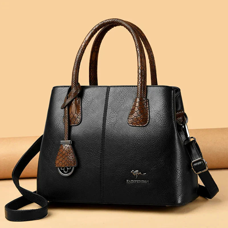 Marlin | Women’s Structured Leather Bag with Detachable Strap