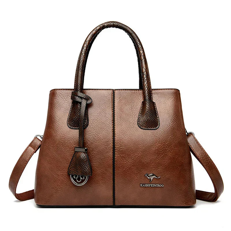 Marlin | Women’s Structured Leather Bag with Detachable Strap